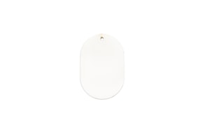 SET 12 PLACAS OVALES 9X6X0.3CM MDF BLANCO