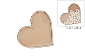 KIT QUADRO CORAÇÃO 32.5X31X0.5CM MDF