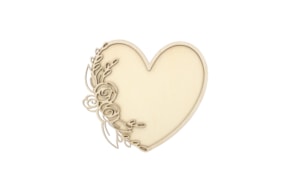 SET 2 APLICATIONES ARO CORAZON CON BASE 15X14.5X0.3CM CHOUPO