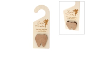 SET 6 HANGING PLAQUES F/ DOOR 9.5X25X0.6CM POPLAR WOOD