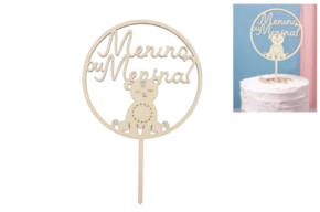 SET 2 CAKE TOPS MENINO OU MENINA 15X23X0.4CM CHOUPO