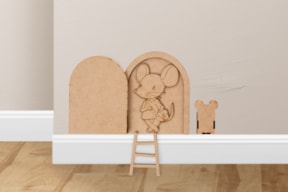 TOOTH MOUSE HOLDER 12X14.7X0.3CM MDF