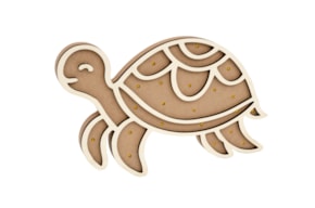TURTLE W/LED 35X23X1.6CM MDF
