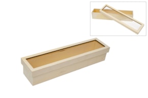 CAIXA PARA VELA COM TAMPA ACRÍLICA 35.5X8.5X6.5CM