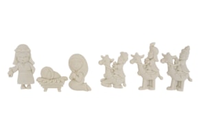 NATIVITY FAMILY  6PCS  3.8X0.8X6.3CM PLATE ON BACK