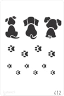 PLANTILLA 20X30CM 412 PERROS