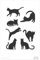 PLANTILLA 20X30CM 413 GATOS