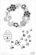 PLANTILLA 20X30CM 418 ABEJAS