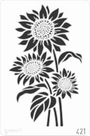 STENCIL 20X30CM 421 FLOWERS