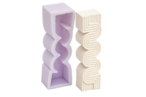 SILICONE MOLD WAVY CANDLE 13X3.5X 3CM MLD257
