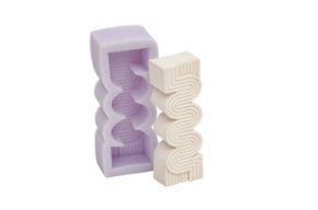 SILICONE MOLD WAVY CANDLE 9X3X 2CM MLD258