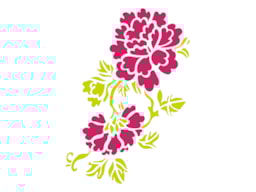 STENCIL 21X15CM FLOWER 2  300021140 ACRILEX