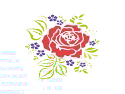 STENCIL 21X15CM FLOWER 300021184 ACRILEX