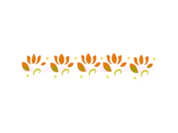STENCIL 16X3CM TULIPAS FLORAL  300071185 ACRILEX