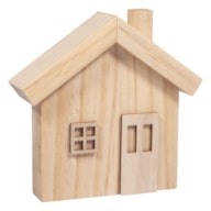 CK Wooden house, FSC 100%, natural, 11.5x3.5x11cm, 6-part, t