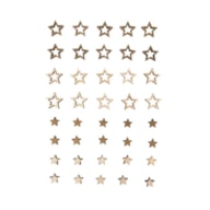 Decor.wood shapes Stars, FSC Mix Credit, natural, assorted,s