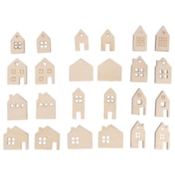 Wood shapes Mini house, FSC Mix Credit, natural, 2.5-3.5cm,