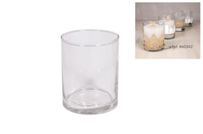 Glass vase, ø 8cm, 10cm, cylindrical shape