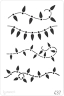 STENCIL 20X30CM 437 CHRISTMAS LIGHTS