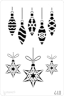 STENCIL 20X30CM 440 CHRISTMAS BALLS