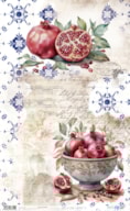 RICE PAPER 54X33CM FRUIT S MARKET II  POMEGRANATE PFY-13792
