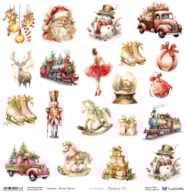 SHEET 30.5X30.5CM W/ELEMENTS TO CUT RUSTIC CHRISTMAS