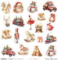 PAPEL 30.5x30.5CM C/ELEMENTOS P/RECORTAR CHRISTMAS
