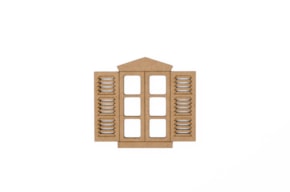 SET 12 JANELA 6X5.5X0.3CM MDF