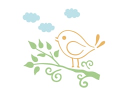 STENCIL 10X10CM BIRD 300051259 ACRILEX