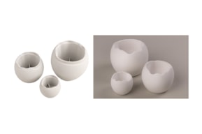 CONJ. 3 MOLDES VASOS 5X4.2cm - 7.2X6cm - 9.5X7.8cm RAYHER