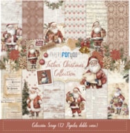 12 SCRAP PAPER 30.5X30.5CM FATHER CHRISTMAS PFY-12315