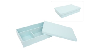 BOX F/BAPTISM PAINTED 38X25X7.5CM BABY BLUE