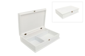 CAJA LIBRO LACADA  38.2X24X9CM BRANCA