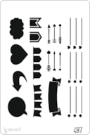 STENCIL 20X30CM 487 LABELS
