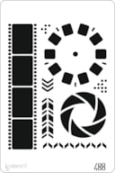 STENCIL 20X30CM 488 LABELS