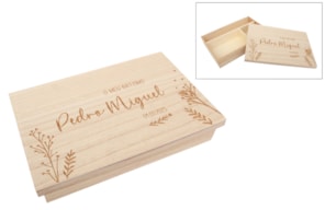 CAIXA P/ BATIZADO O MEU BATISMO PERSONALIZAVEL 37.5X24.5X6CM