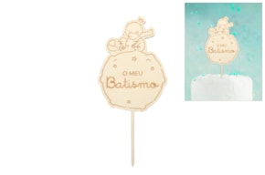 SET 2 TOPPER O MEU BATISMO 11.4X25X0.4CM CHOUPO