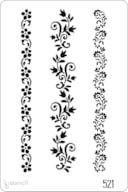 STENCIL 20X30CM 521 FLOWERS