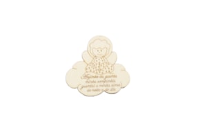 SET 12 ANGELS IN THE CLOUD 6.5X6X0.3CM POPLAR WOOD