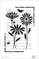 STENCIL 20X30CM 527 FLOWER LETTER