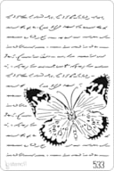PLANTILLA 20X30CM 533 CARTA C/ MARIPOSAS