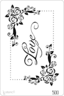 PLANTILLA 20X30CM 500 LOVE