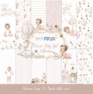 BLOC 12 PAPELES SCRAP 30.5X30.5CM SWEET BABY GIRL PFY-14426