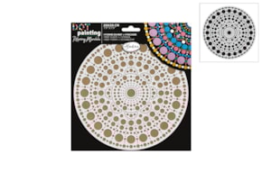 KIT DOT PAINTING BASE + STENCIL 20CM ROSACEA 85501