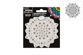 KIT DOT PAINTING BASE + STENCIL 10CM ROSACEA SOL 85497