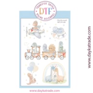 TRANSFER DTF-038P 14.28X19CM DINOSAURIOS BEBE AZULES