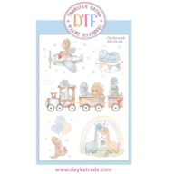 TRANSFER DTF-038P 14.28X19CM DINOSAURIOS BEBE AZULES