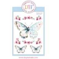 TRANSFER DTF-024G 20X28.5CM BORBOLETAS E FLORES