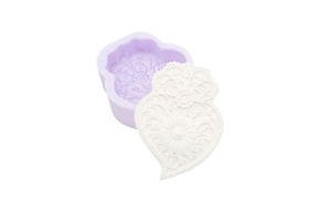 MOLDE SILICONE CORAÇÃO DE VIANA 8X6X2CM MLD279