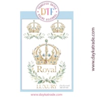TRANSFER DTF-019G 20X28.5CM CORONAS ROYAL LUXURY